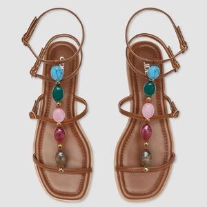 CIDER | Colorful Gemstone Strappy Sandals